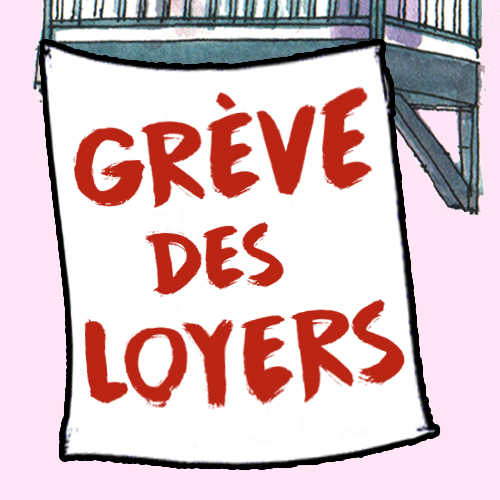 Draps blancs pour la grève des loyers